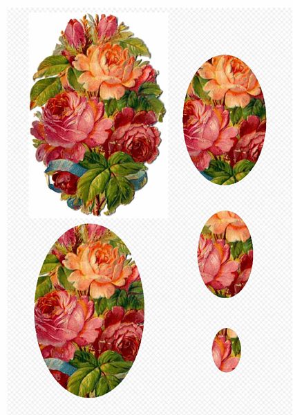 Botanical Set 23 Oval Stackers - 1 x A4 Page to DOWNLOAD