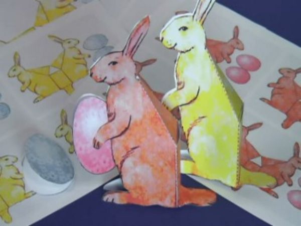 Rabbit & Eggs Instant Cards - 3 Sizes - 6 Pages