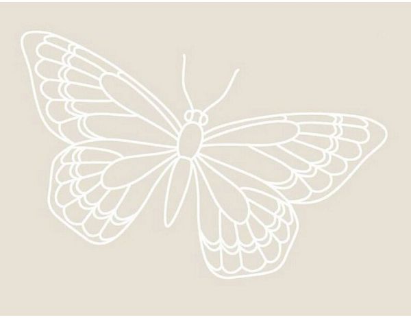 Digital White Work Butterfly <b>Cool Grey 4 Sizes - 4 x A4 Sheets Download