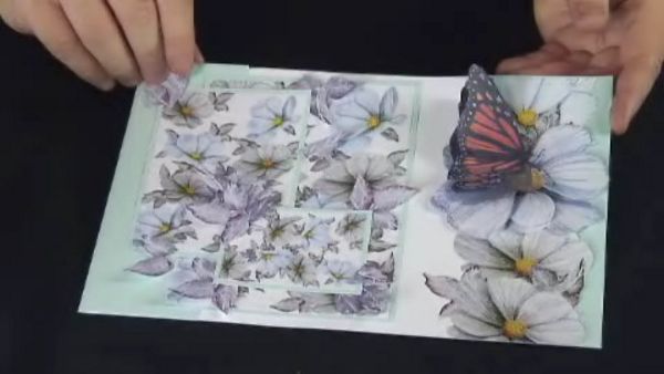 Butterfly & Flowers Large Card Project - 5 x A4 Pages