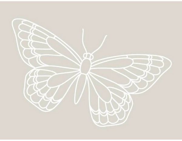 Digital White Work Butterfly <b>Grey 4 Sizes - 4 x A4 Sheets Download