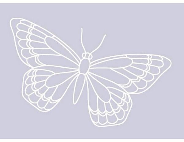 Digital White Work Butterfly <b>Violet 4 Sizes - 4 x A4 Sheets Download