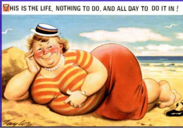 Cheeky Seaside - Large Lady Laying - 23 Pages <B>DOWNLOAD