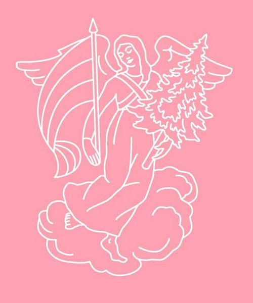 Digital White Work Angel 3 <b>Warm Red 4 Sizes - 4 x A4 Sheets Download