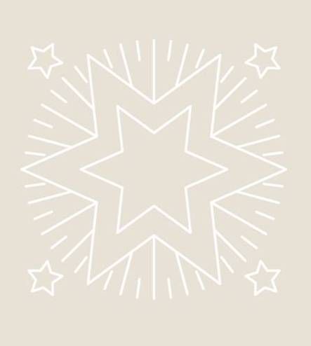 Digital White Work Christmas Star <b>Cool Grey 4 Sizes - 4 x A4 Sheets Download
