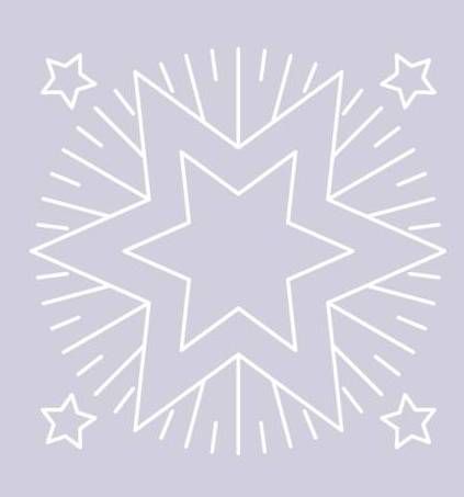 Digital White Work Christmas Star <b>Violet 4 Sizes - 4 x A4 Sheets Download