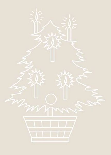 Digital White Work Christmas Tree <b>Cool Grey 4 Sizes - 4 x A4 Sheets Download