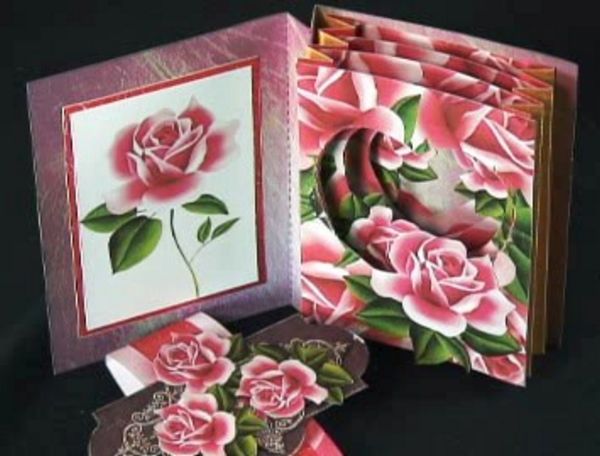 Concertina Book Card Rose Project - 3 Sizes - 50 x A4 Sheets