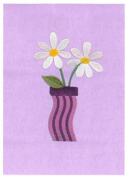 Stitched Effect Daisy Pot Full set Toppers - 9 Pages to DOWNLOAD