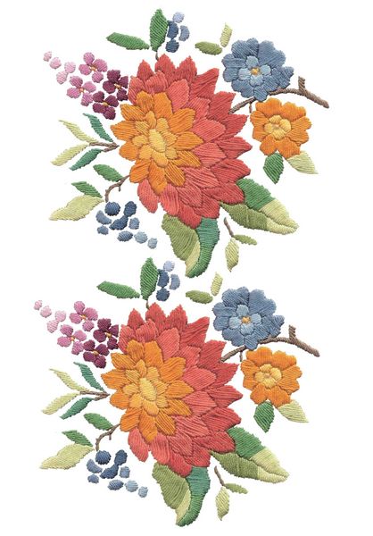 Dot's Heirlooms Bold Blooms Set 02 - 66 x A4 Pages <b>DOWNLOAD