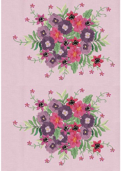 Dot's Heirlooms Bold Blooms - 10 x A4 Med Topper Sheet <b>DOWNLOAD