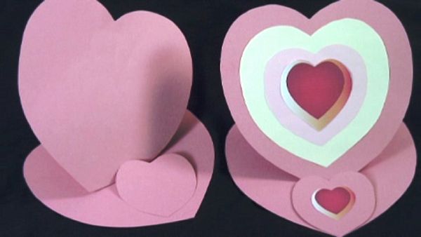 Easel Card Templates - <b>Heart 6 Sizes - 30 x A4 Pages