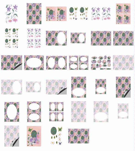 Stitched Effect Fabric Eggs Set 02 - 34 Pages to DOWNLOAD