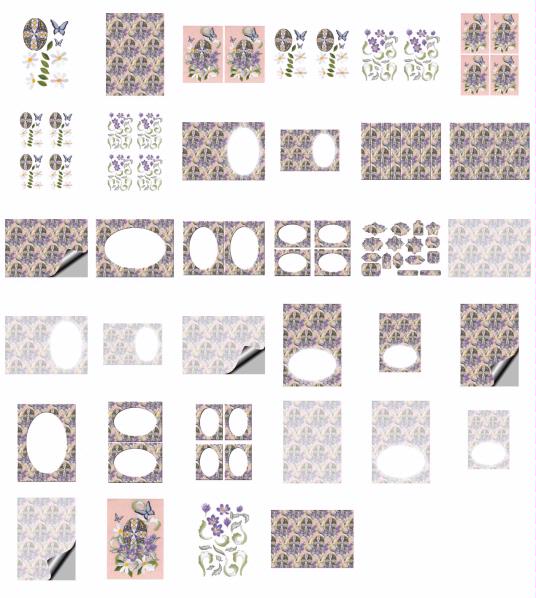 Stitched Effect Fabric Eggs Set 06 - 34 Pages to DOWNLOAD