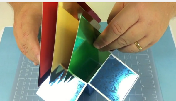 Folding Box Card Christmas Tree Templates - 6 Sizes