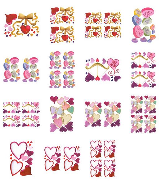 Heart Set 7 - Toppers and 3D Sheets - 15 Pages to Download