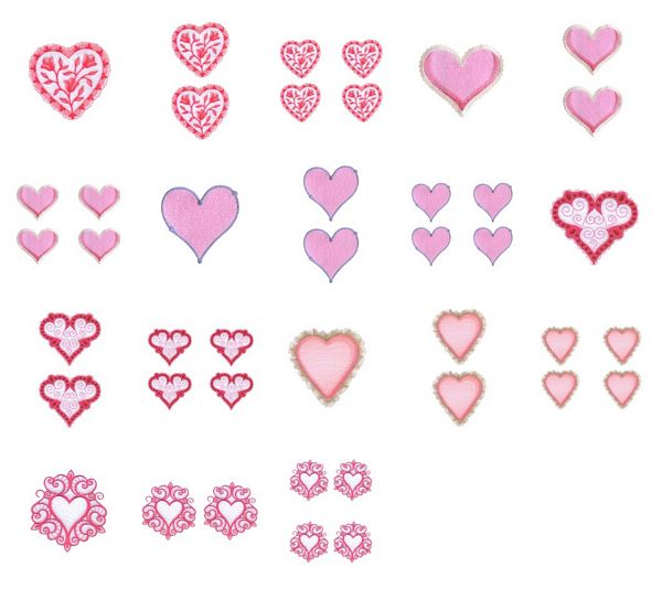 Heart Set 4 - Toppers and 3D Sheets - 18 Pages to Download