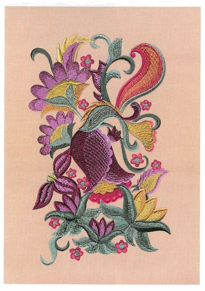 Jacobean Flowers Stitch Effect Set 16 - 52 x A4 Pages to DOWNLOAD