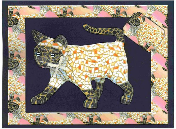Sues Mosaics Cat Card Project 01 - 6 pages to Download