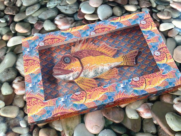 Mosaic Fish Box Project Design 01 Download Set - 6 x A4 Pages