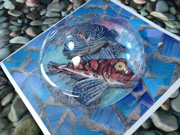 Mosaic Fish Bubble Front Card Project Download Set - 8 x A4 Pages