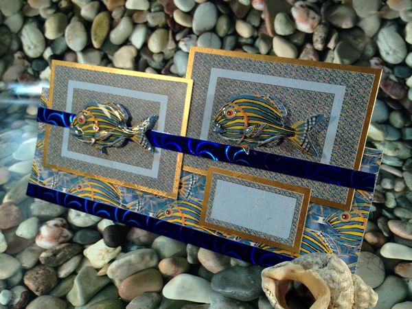 Mosaic Fish Project Card 10 Download Set - 5 x A4 Pages