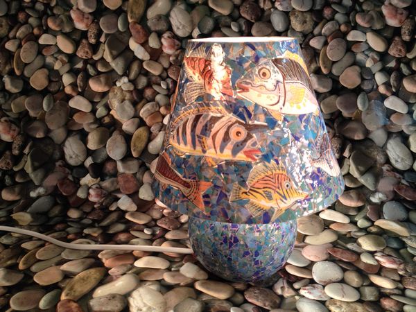 Mosaic Fish Project Lampshade Download Set - 3 x A4 Pages