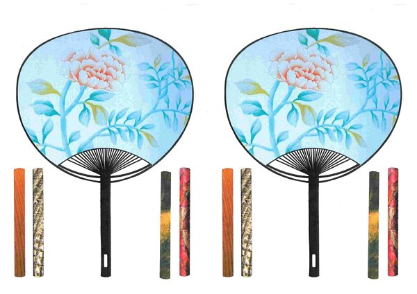 Oriental Designs 01 Fans Medium Size - 8 x A4 Pages to DOWNLOAD