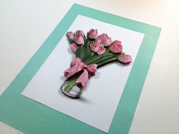 Pink Tulip in a Vase Project - 10 Pages to Download