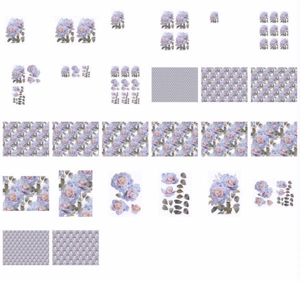 Pink & White Rose Set - 26 Pages to Download