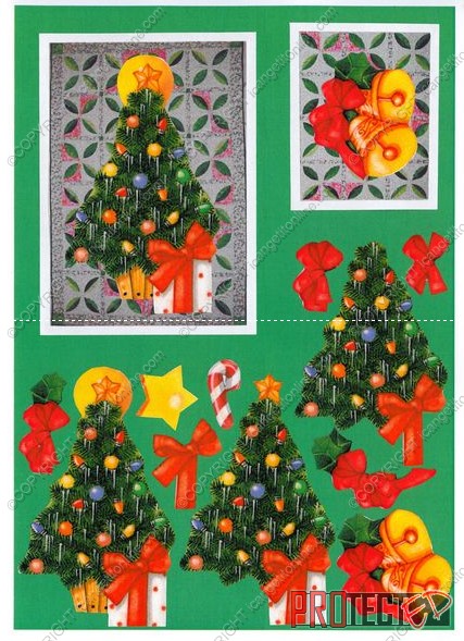 Christmas Quilties Decoupage Design 04 - 3 x A4 Page to DOWNLOAD