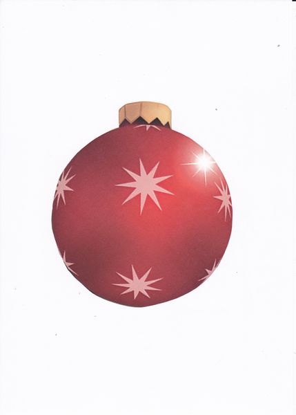Red Bauble and Star Craft Download - 12 x A4 Pages to Download