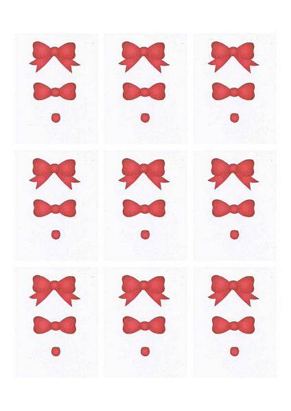 Red Bow Set - 7 Pages to Download
