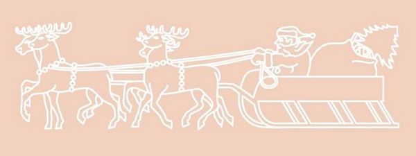 Digital White Work Reindeer & Santa <b>Beige 4 Sizes - 4 x A4 Sheets Download