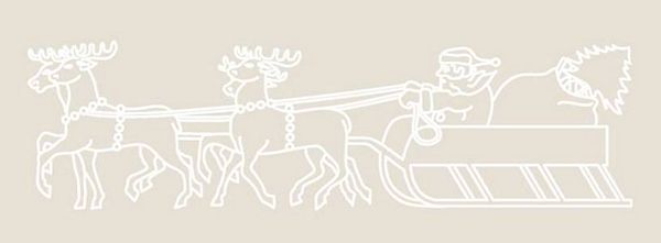 Digital White Work Reindeer & Santa <b>Cool Grey 4 Sizes - 4 x A4 Sheets Downloa
