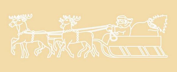 Digital White Work Reindeer & Santa <b>Peach 4 Sizes - 4 x A4 Sheets Download