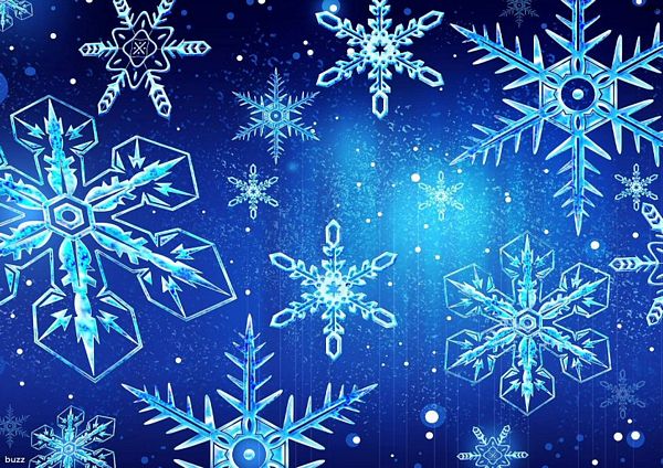 Snowflake Background Set 04 - 4 x A4 Pages to Download