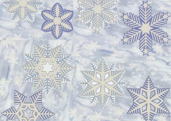 Snowflake Background Set 09 - 4 x A4 Pages to Download