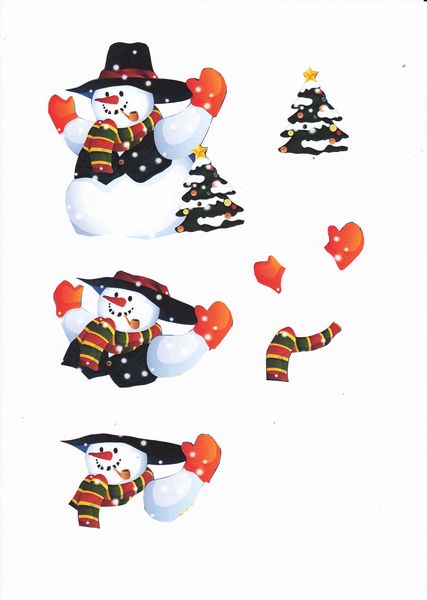 Jolly Snowman Set 03 - 9 x A4 Pages