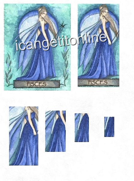 Elegant & Mystical Zodiac Fairies <b>Pisces 14 Pages to Download