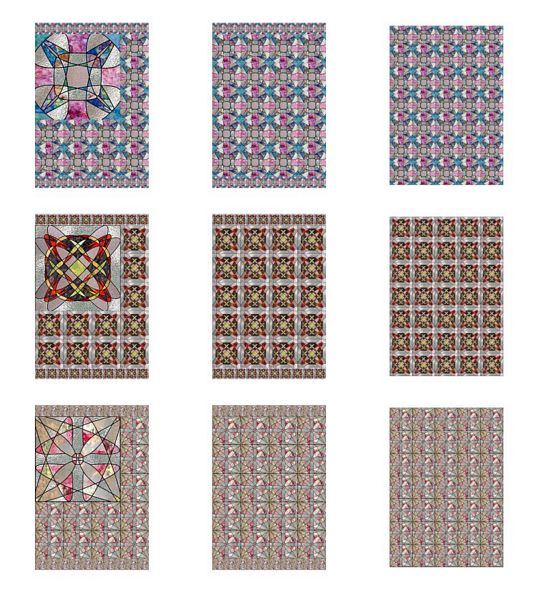 Stained Glass Teabag Folding Paper Set 2 - 9 Pages to Download