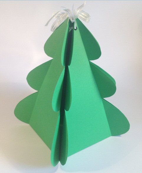 Basic Folding Standing Christmas Tree Templates - 6 Sizes to Download