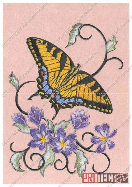 Stitch effect Butterfly and Flowers Set 01 - 34 Pages to DOWNLOAD