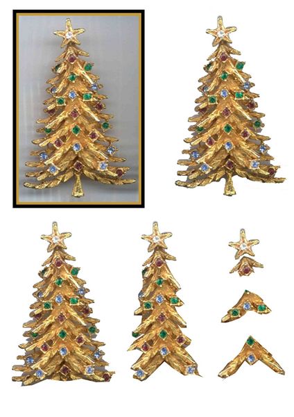 Christmas Jewel Decoupage Design 05 - 9 x A4 Page to DOWNLOAD