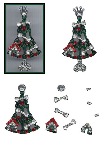 Christmas Jewel Decoupage Design 08 - 10 x A4 Page to DOWNLOAD
