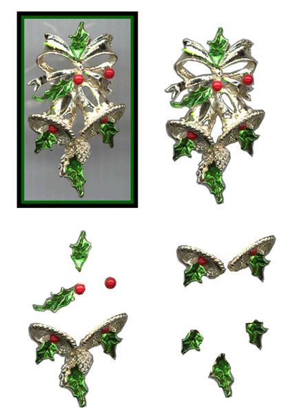 Christmas Jewel Decoupage Design 10 - 10 x A4 Page to DOWNLOAD