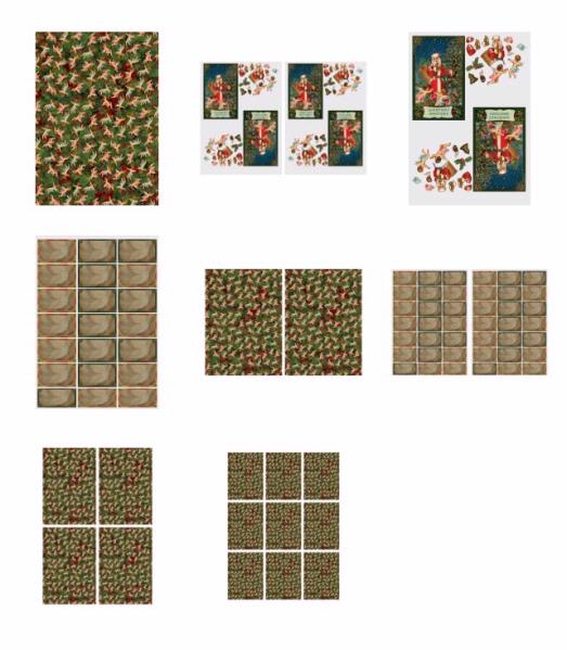 Traditional Santa Set 01 - 8 x A4 Pages to DOWNLOAD