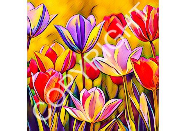 Tulip Scenes Set 08 - 32 Stunning Pages in 6 sizes to download