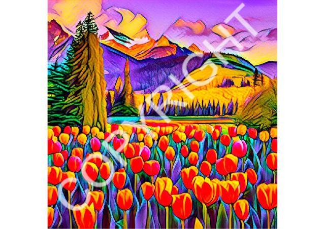 Tulip Scenes Set 10 - 32 Stunning Pages in 6 sizes to download