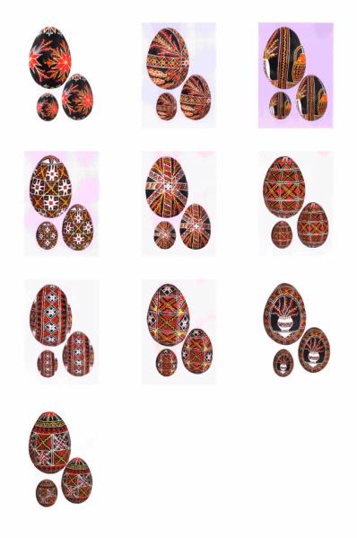 Ukranian Eggs Download ALL 3 Sets - 30 Images in 3 Sizes on 10 Pages